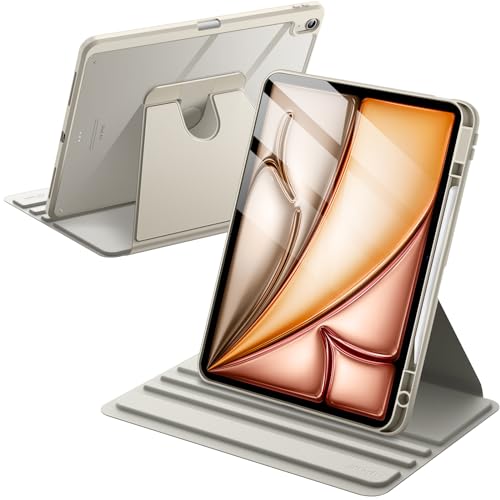 Jetech حافظة JETech الدوارة لجهاز iPad Air 13 بوصة M3/M2 (2025/2024) مع حامل قلم، دوران 360 درجة، غطاء واقي شفاف، استيقاظ/نوم تلقائي (ضوء النجوم) - Image 1