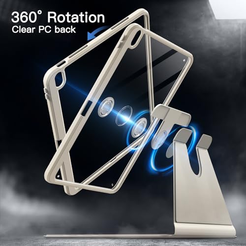 Jetech حافظة JETech الدوارة لجهاز iPad Air 13 بوصة M3/M2 (2025/2024) مع حامل قلم، دوران 360 درجة، غطاء واقي شفاف، استيقاظ/نوم تلقائي (ضوء النجوم) - Image 3