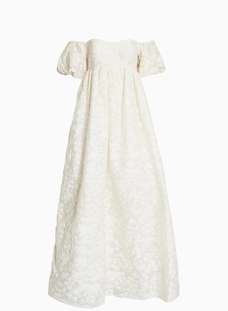 ترو ديكادينس Ava Cream Bardot Empire Line Maxi-Dress