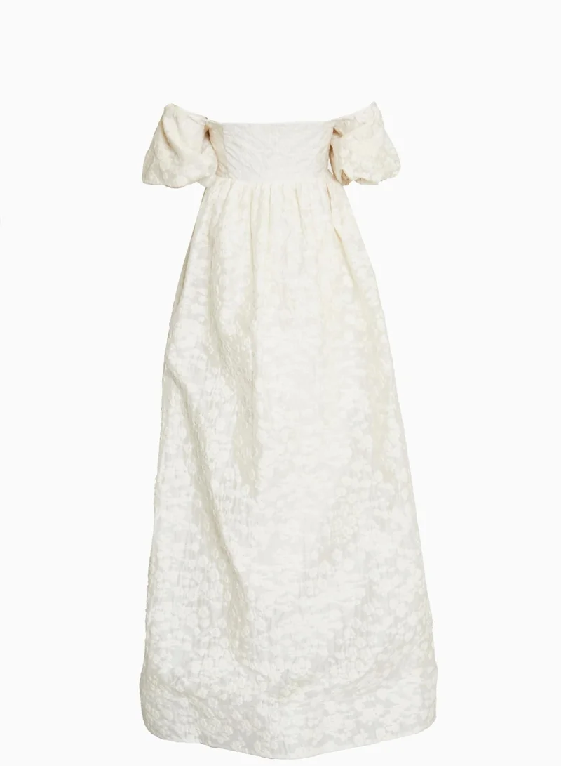 ترو ديكادينس Ava Cream Bardot Empire Line Maxi-Dress