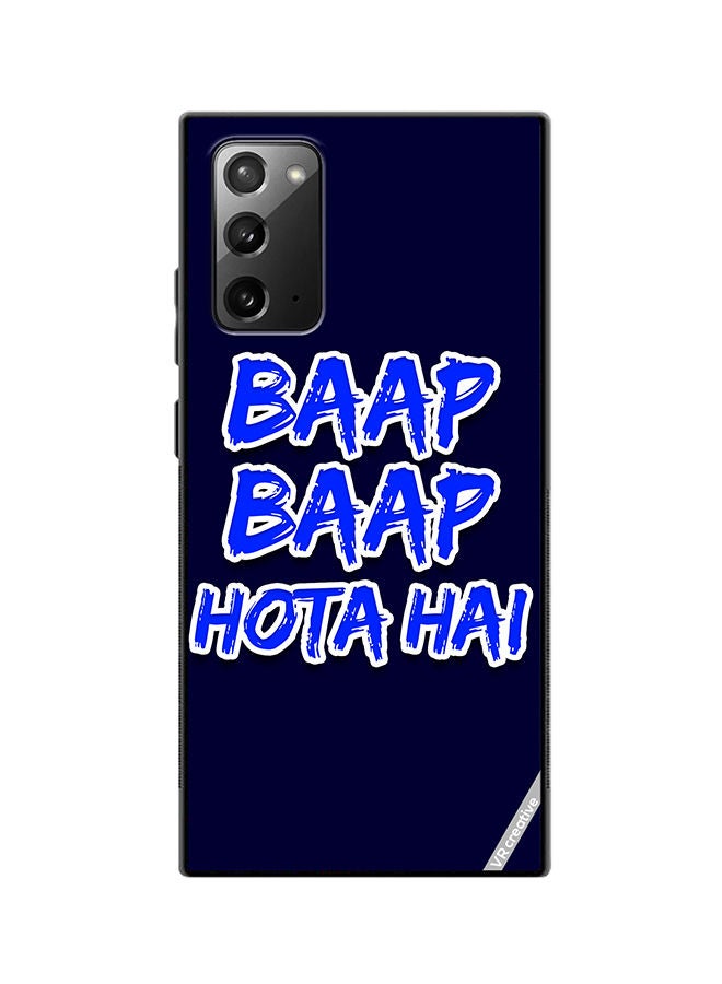VR CREATIVE Protective Case Cover For Samsung Galaxy Note20 5G Baap Baap Hota Hai Hindi Meme Quote Design Multicolour - Image 1