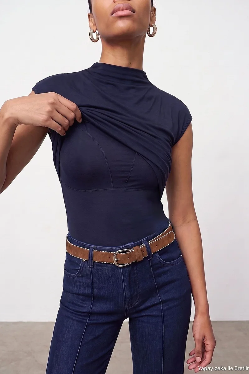 Dilvin Navy Blue DILVIN Women's Blouse for Women | Best Price UAE