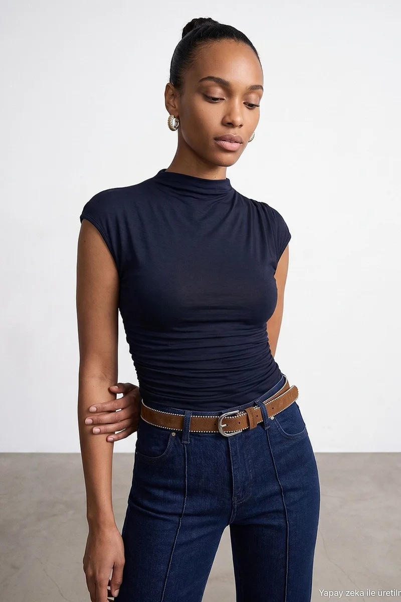 Dilvin Navy Blue DILVIN Women's Blouse for Women | Best Price UAE