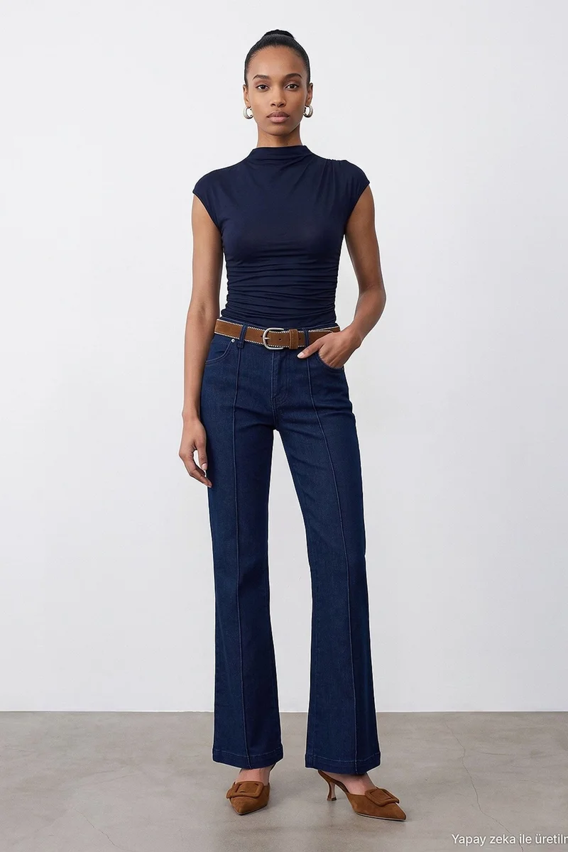 Dilvin Navy Blue DILVIN Women's Blouse for Women | Best Price UAE