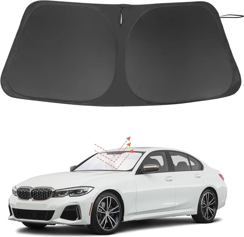 LHFLIVE Windshield Sun Shade for 2019-2025 BMW 3 Series - Foldable Sun Blocker - Image 1