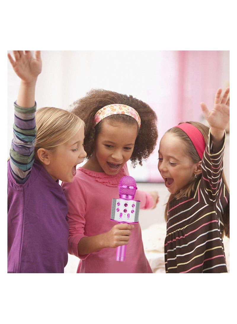 Bluetooth Karaoke Microphone Wireless,Portable Singing Microphone for Kids Adults,Karaoke Machine for Kids Toys,Birthday Gifts Ideas for 3 4 5 6 7 8 9 10 11 12 Year Old Girls Boys Teens - Image 2