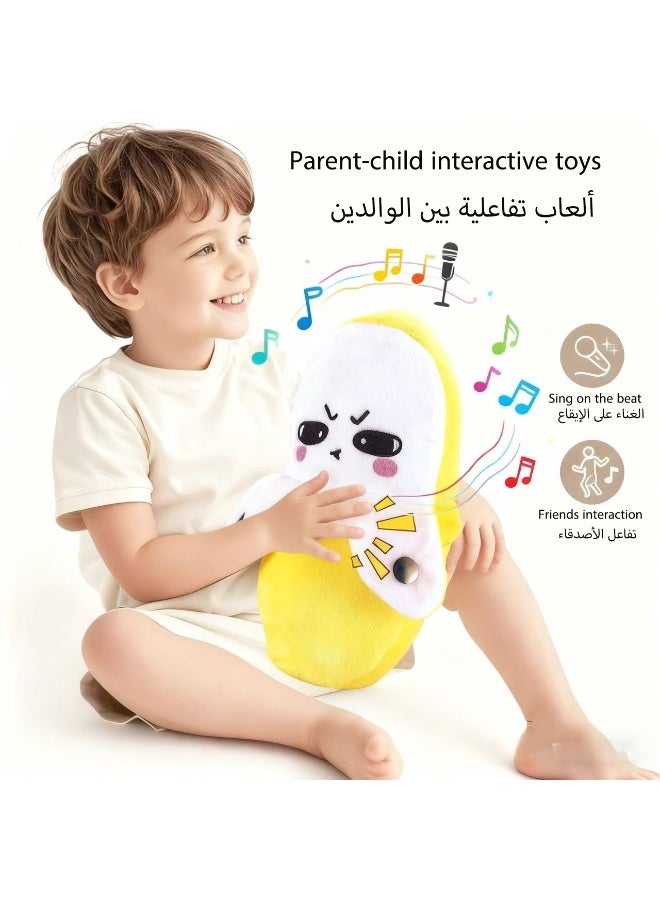 Sensor Rhythm Doll, Induction Rhythm Piano With 3 play modes, Parent-child Couple Interactive Plush banana toy，Human Body sensor beat music piano, A Soft and Unique Stuffed Toy for Kids and Adults - Image 2