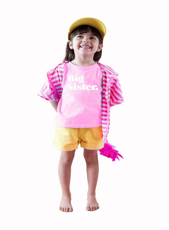 CBTwear Big Sister Toddler Shirt - Cute and Fun Sibling Announcement Tee for Kids and Family (18 Months, Pink) - Image 5