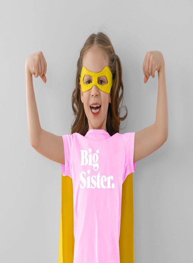 CBTwear Big Sister Toddler Shirt - Cute and Fun Sibling Announcement Tee for Kids and Family (18 Months, Pink) - Image 4