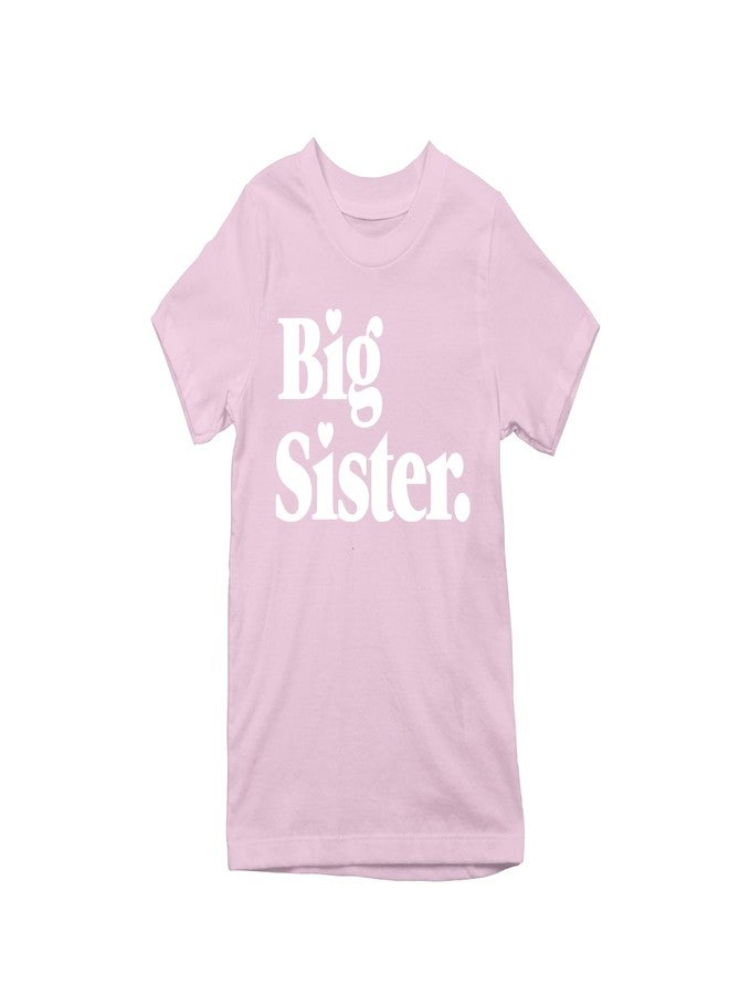CBTwear Big Sister Toddler Shirt - Cute and Fun Sibling Announcement Tee for Kids and Family (18 Months, Pink) - Image 1