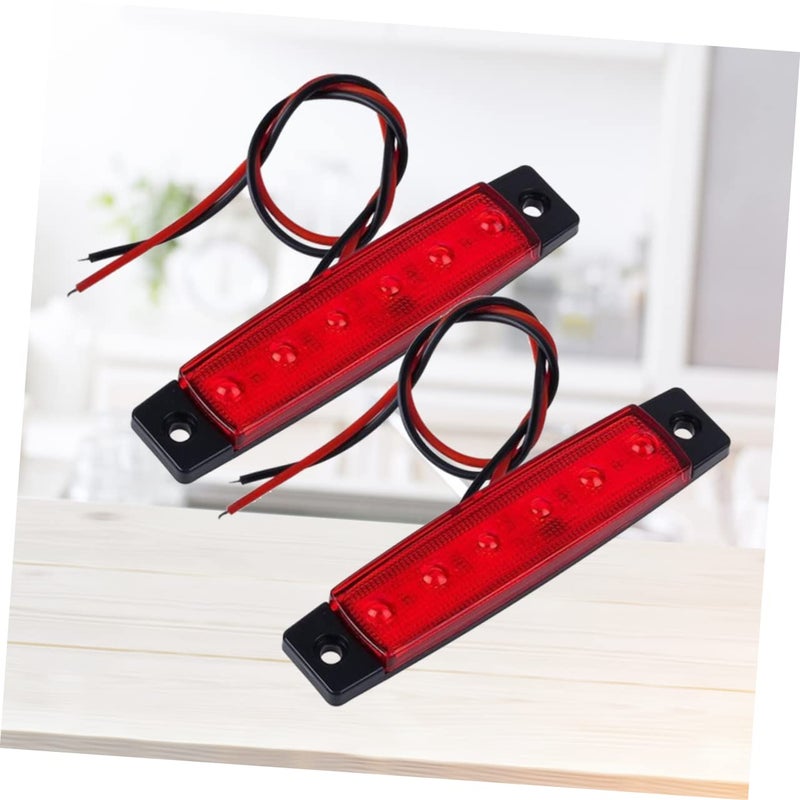 2Pcs Red LED Truck Trailer Lights Side Signal Indicators Easy Install Safe - Image 5
