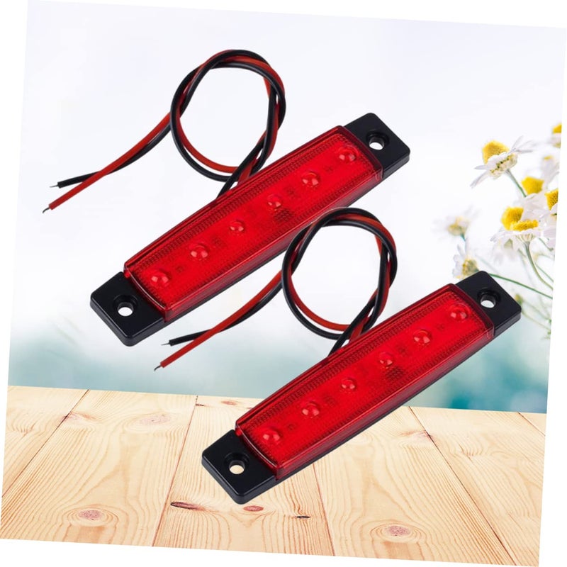 2Pcs Red LED Truck Trailer Lights Side Signal Indicators Easy Install Safe - Image 3