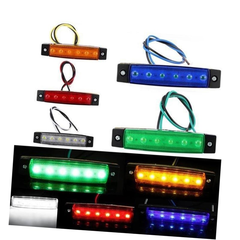 2Pcs Red LED Truck Trailer Lights Side Signal Indicators Easy Install Safe - Image 2