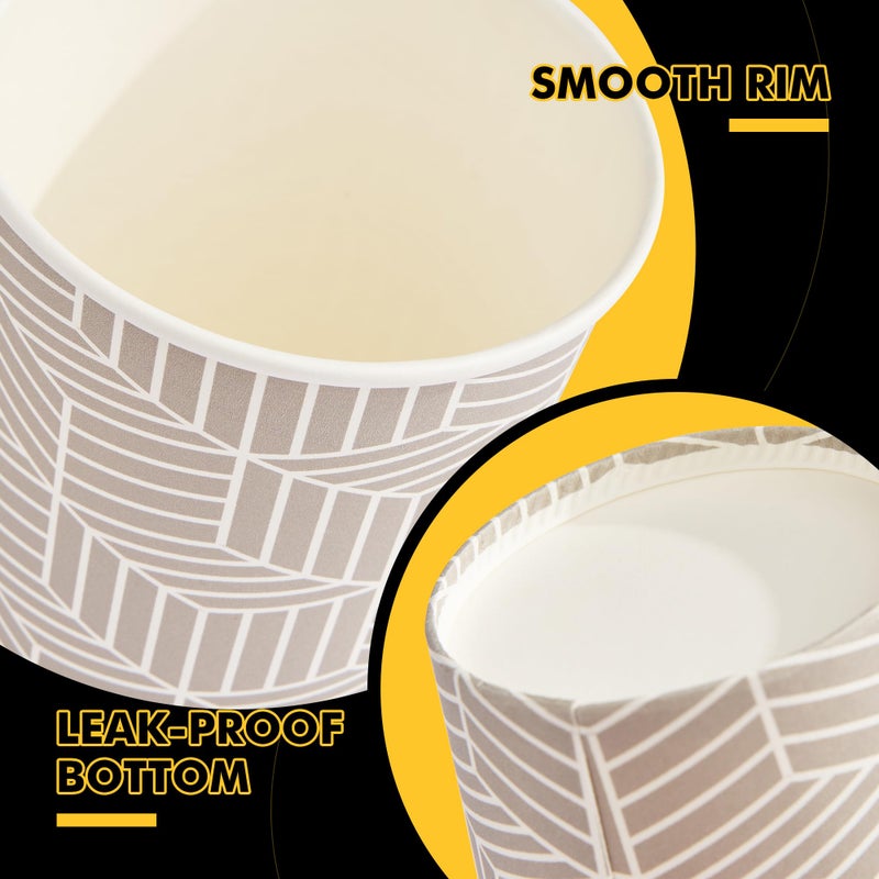 RACETOP 16 oz Disposable Coffee Cups with Lids 100 Pack, Grey Paper Coffee Cups with Lids, To Go Cup with Lid - Image 3