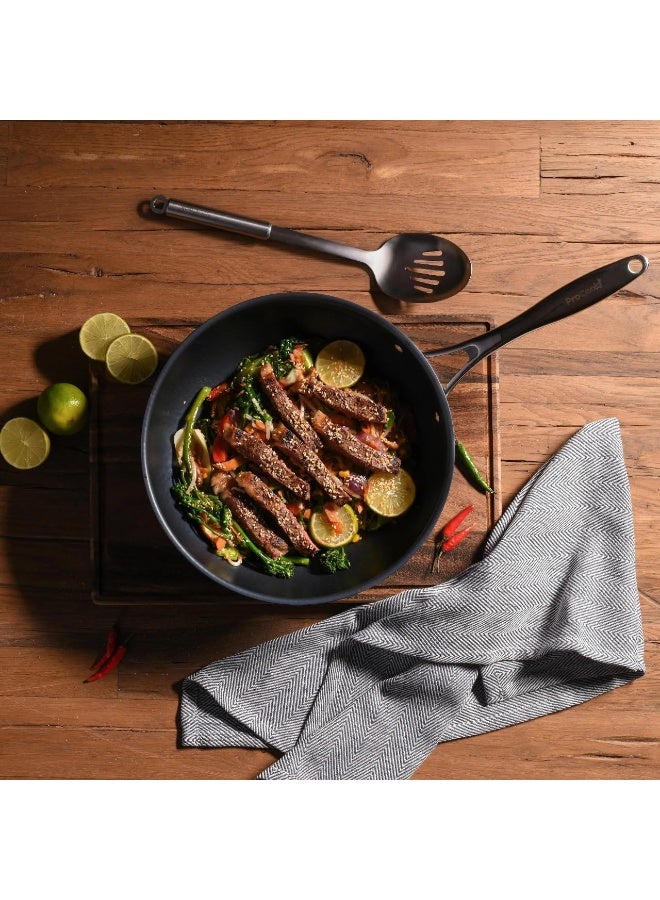 BS B&S 28CM Deep Frypan – BLACKPLUS 1810 Stainless Steel Handle – 3L Capacity – Non-Stick High-Tech Coating – Induction Base – Durable & Eco-Friendly Kitchen Accessory for Frying, Sautéing & Cooking - Image 1