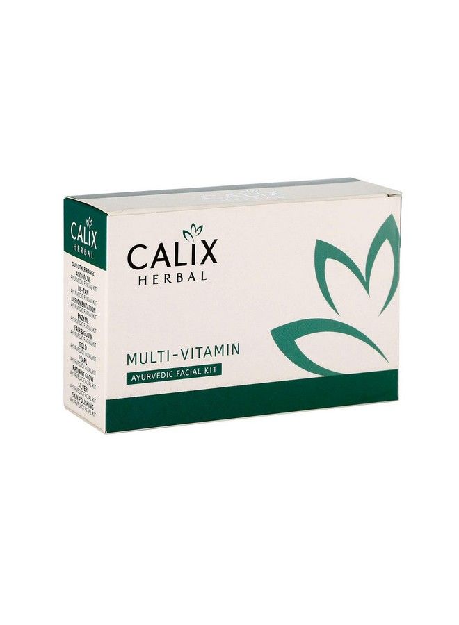 Calix Herbal Organic Multivitamin Ayurvedic Facial Kit For Remove Dead Cells Moisture Locking Boon Enriched With Vegetable & Almond Oil ; Men & Women Suitable For All Skin Type (Set Of 5) 50 Gm - Image 1