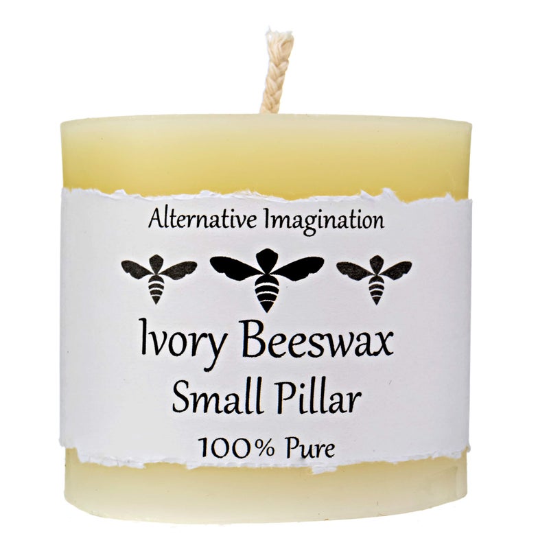 Alternative Imagination Beeswax White Pillar Candles - 3x3-100% Pure Beeswax Candles - 40 Hour - Unscented, Smokeless, Dripless for Home Decor, Wedding Decor, Spiritual Gifts, Spa Gifts - 1 Pack - Alternative Imagination - Image 1