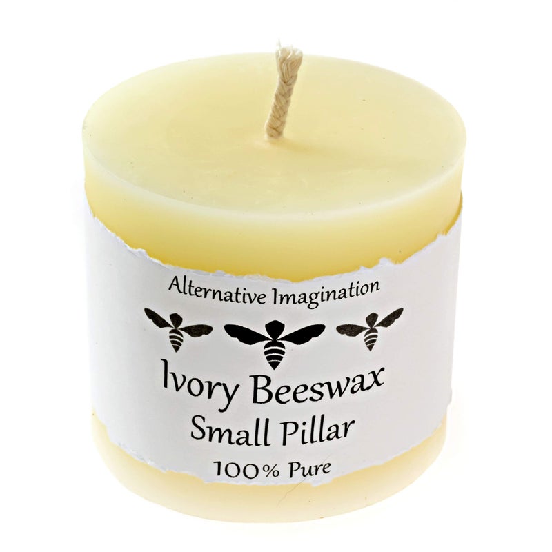 Alternative Imagination Beeswax White Pillar Candles - 3x3-100% Pure Beeswax Candles - 40 Hour - Unscented, Smokeless, Dripless for Home Decor, Wedding Decor, Spiritual Gifts, Spa Gifts - 1 Pack - Alternative Imagination - Image 3