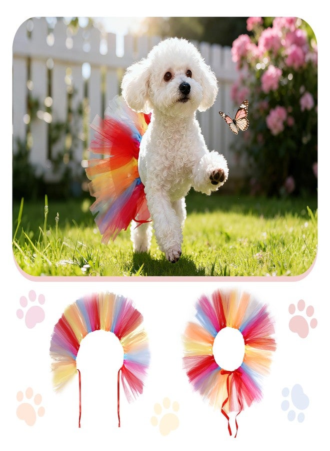 Yookat Dog Tutu Skirt Dog Tutu Dress Pet Skirt for Puppy Halloween Birthday Party Photo Prop (Multicolor) - Image 3