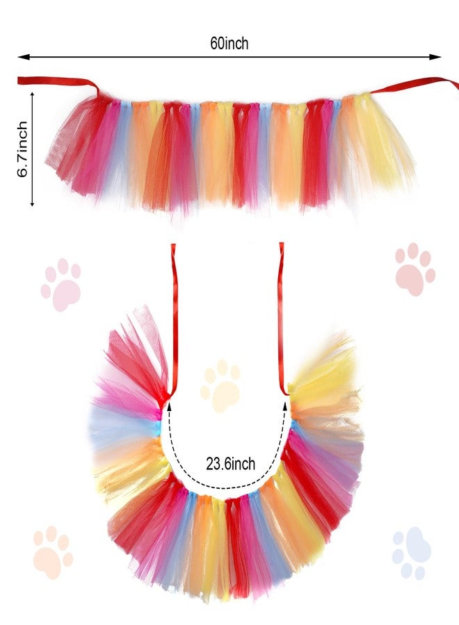 Yookat Dog Tutu Skirt Dog Tutu Dress Pet Skirt for Puppy Halloween Birthday Party Photo Prop (Multicolor) - Image 2