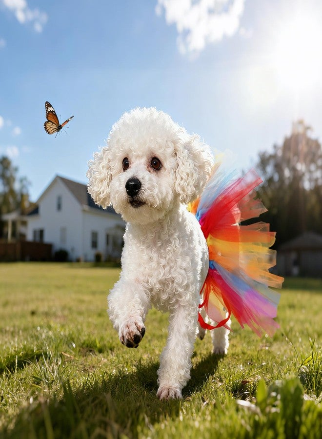 Yookat Dog Tutu Skirt Dog Tutu Dress Pet Skirt for Puppy Halloween Birthday Party Photo Prop (Multicolor) - Image 4