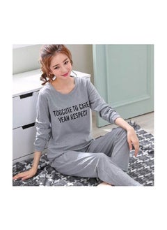 Generic Women Cotton Printed Night Suit Set of Top And Pyjama 