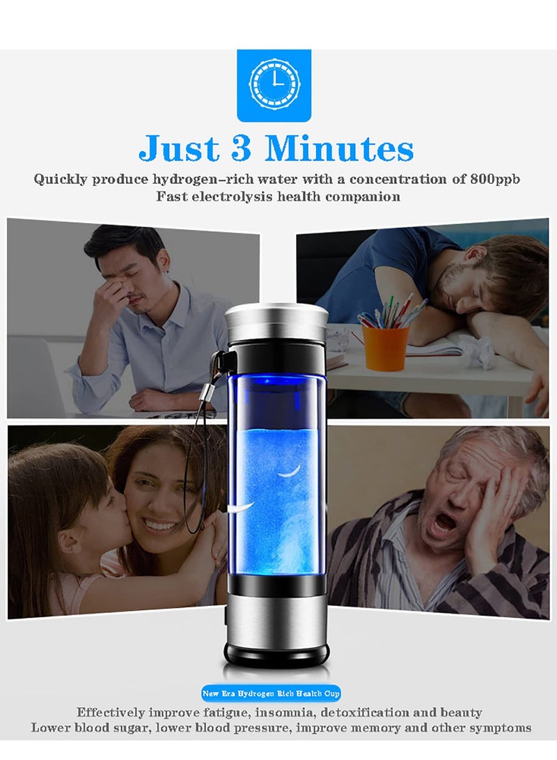 كاست ويف Hydrogen Water Bottle Generator - Portable 3 Minute Hydrogen-Rich Water Bottle, Rechargeable with the Latest Anti-Oxidation and Anti-Aging Technology. Hydrogen Water Generator providing up to 800 PPB - Image 5