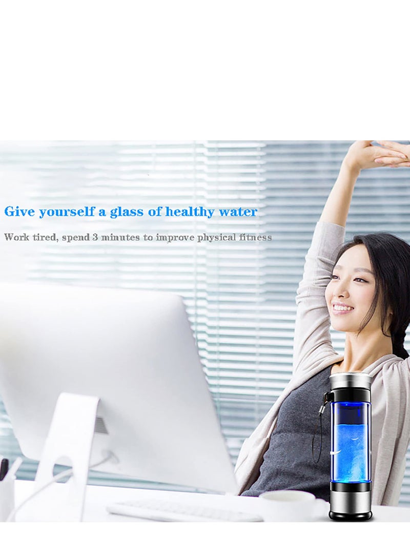 كاست ويف Hydrogen Water Bottle Generator - Portable 3 Minute Hydrogen-Rich Water Bottle, Rechargeable with the Latest Anti-Oxidation and Anti-Aging Technology. Hydrogen Water Generator providing up to 800 PPB - Image 4