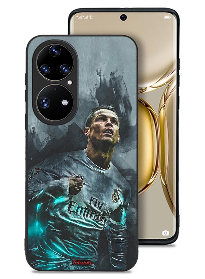 Tolwak Huawei P50 Pro Protective Case Cover Cristiano Ronaldo Art  - Image 1