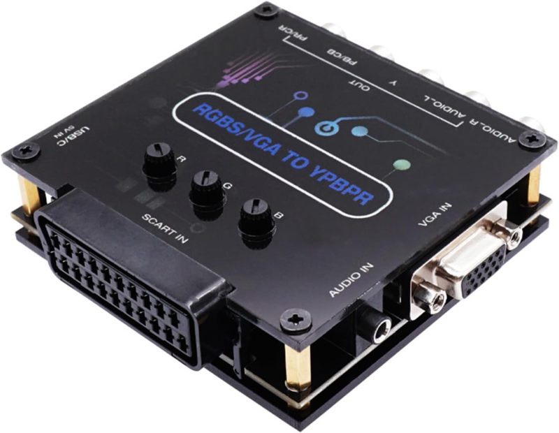 محول VGA Scart إلى YPbPr، تحويل متعدد الصيغ من 480i إلى 1080p - مهايئ ألعاب قديمة للأجهزة الكلاسيكية - Image 4