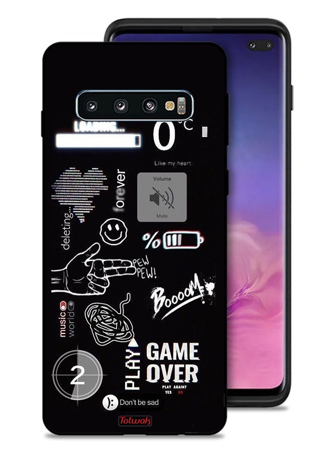Tolwak Samsung Galaxy S10 Plus Protective Case Cover Game Over Pew Pew - Image 1