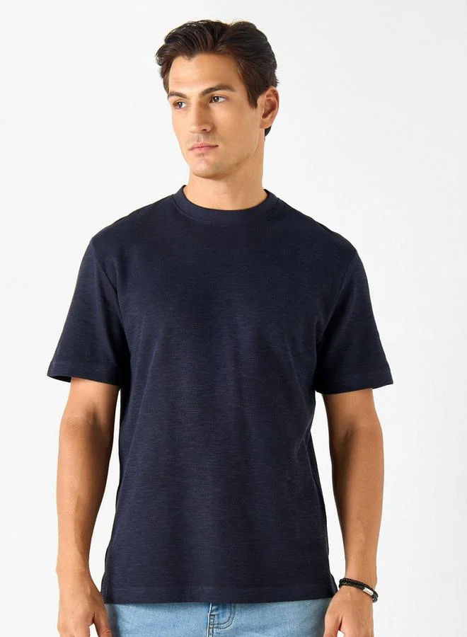 سبلاش فيڤ تيشيرت بياقة دائرية وأكمام قصيرة بنقوش