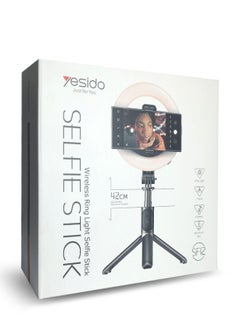 Selfie Stick With Light Ring And Tripod And Bluetooth Remote Control For Tiktokers And Vlogers Best For Pod Cast Black