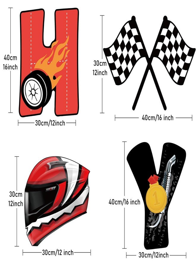 Memorywuu 18 Pcs Race Car Happy Birthday Yard Signs with Stakes, 16 Inches Birthday Party Decorations for Boys Girls, Colorful Outdoor Lawn Signs Decorations for Birthday Party - Image 2