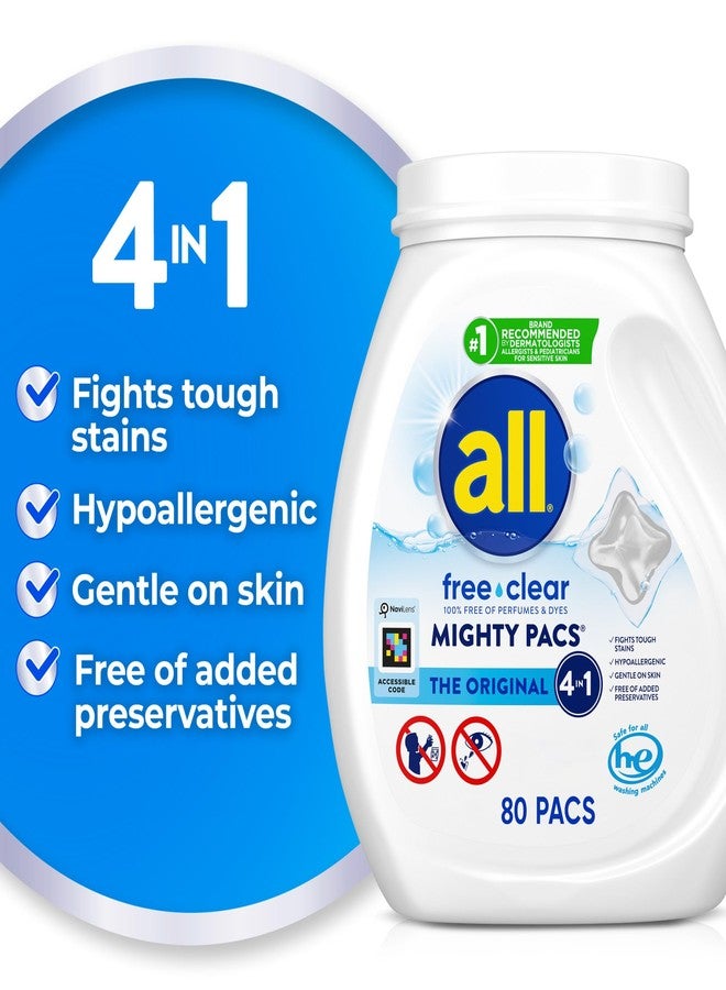 all Unit Dose Laundry Detergent, Mighty Pacs, Free Clear, 80 Count - Image 2