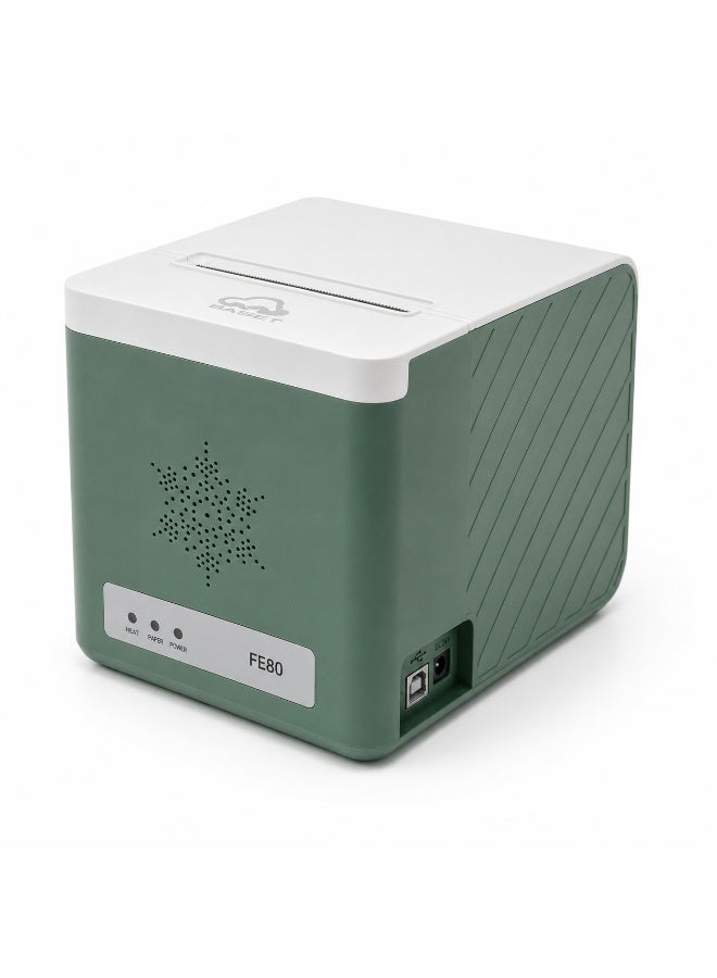 BASEET BAS-180 3-Inch Desktop USB Inkless Thermal Receipt Printer for POS Retail Stores & Restaurants - Image 1