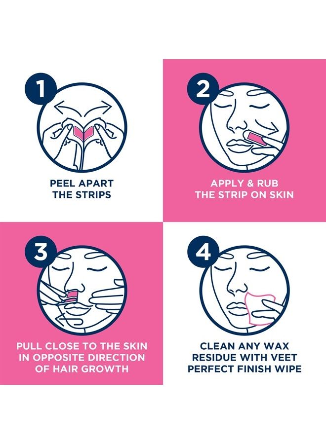 Veet Face Ready to Use Wax Strips for Sensitive Skin Wax Strips - Image 1