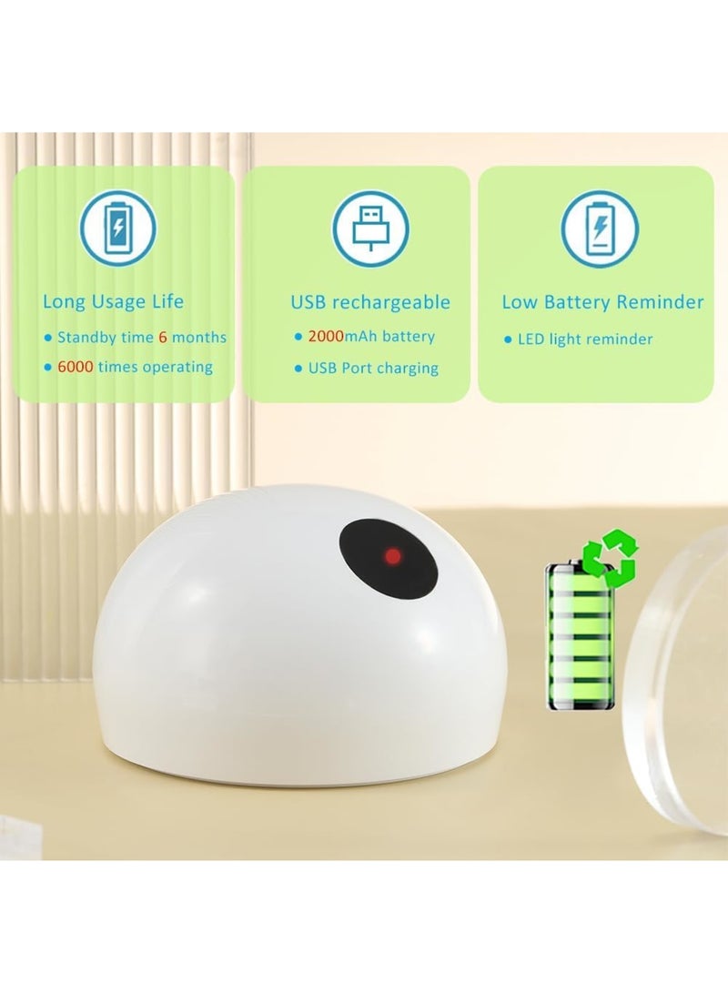 Cobest Automatic Touchless Toilet Flush, with Infrared Sensor Automatic,Two Flush Modes Design, Reduce Contact, Convenient & Hygienic, USB Rechargeable for Home and Public Use(White) - Image 3