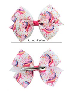 Excefore 12 Pcs Bows Hairpins, Unicorn Grosgrain Ribbon Hair Barrettes, Bows Toddler Girls Hair Bow Clips, Suitable for Toddler Teens Kids Girls Birthday Gift Holiday Present  - Image 5