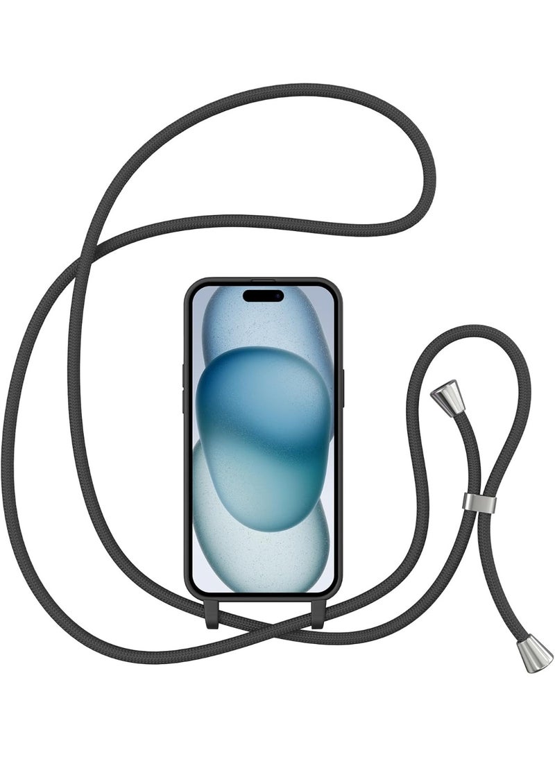 جراب مع حزام، جراب هاتف كروس بودي مع حبل قابل للتعديل للرقبة والكتف، غطاء هاتف واقٍ من الصدمات من السيليكون الناعم لهاتف iPhone 16 (وردي) - Image 2
