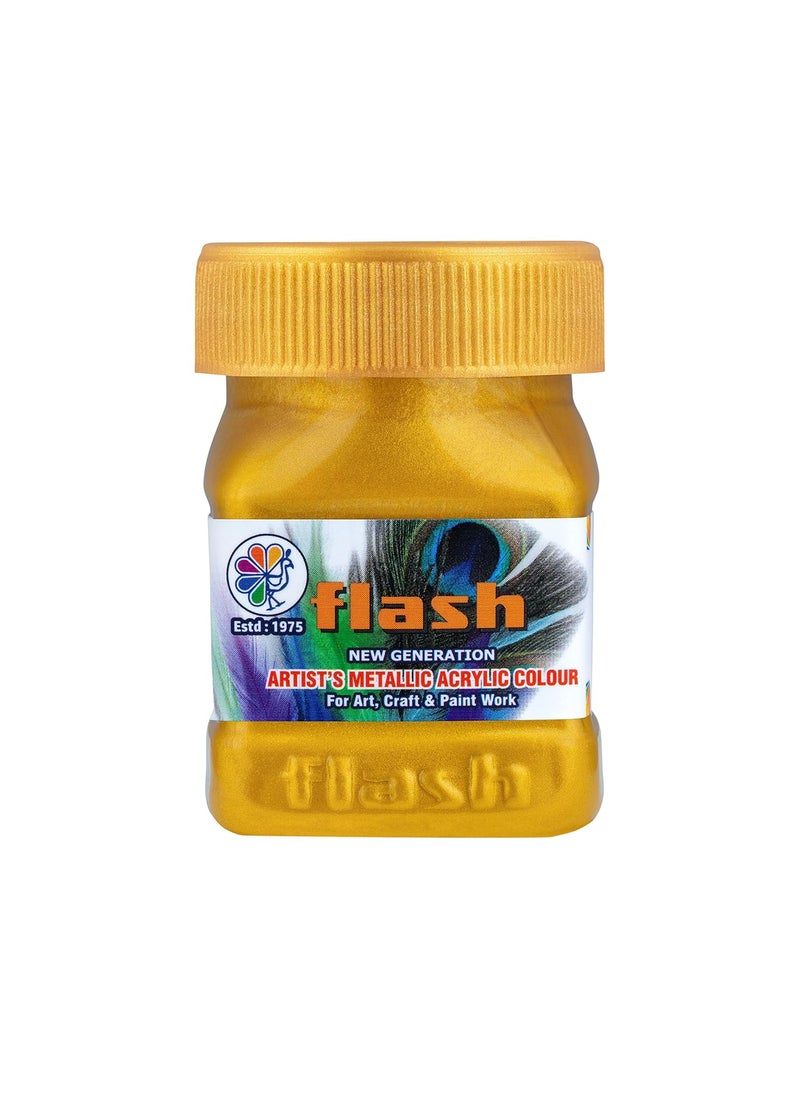 Flash - Flash Acrylic Color (Gold Plus, 50ml) - Image 1