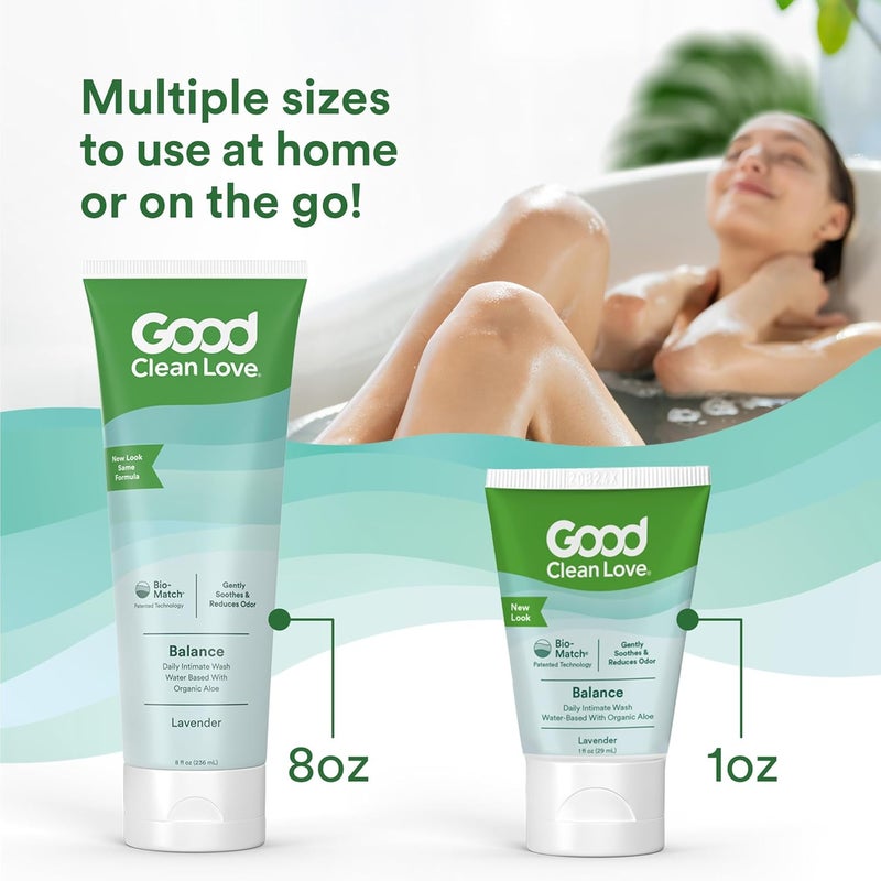 Good Clean Love غسول جيد نظيف للحب - صابون مهبلي مرطب متوازن الحموضة للنساء بمكونات طبيعية، برائحة اللافندر، 8 أونصات (عبوة 2) - Image 4