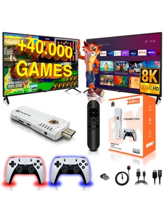 Retro Game Console & TV Stick – SVP K8 Pro, 4K HD Output, 64GB Storage, Classic Games, 15 Emulators, Plug & Play, Wireless Controllers, Gaming System for Family, Kids & Adults - pzsku/Z8F3AB544A70845C857BAZ/45/1746223095/4cc29214-9bc7-4088-93e8-694119990309