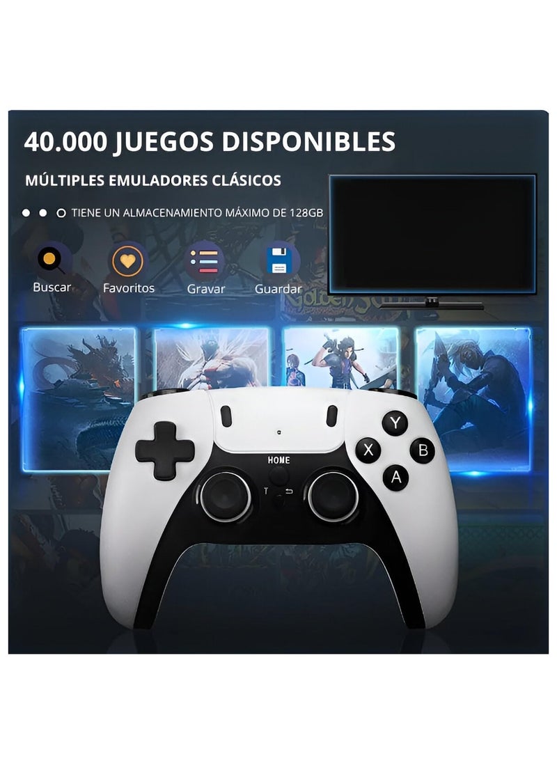 Retro Game Console & TV Stick – SVP K8 Pro, 4K HD Output, 64GB Storage, Classic Games, 15 Emulators, Plug & Play, Wireless Controllers, Gaming System for Family, Kids & Adults