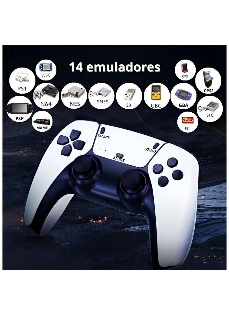 Retro Game Console & TV Stick – SVP K8 Pro, 4K HD Output, 64GB Storage, Classic Games, 15 Emulators, Plug & Play, Wireless Controllers, Gaming System for Family, Kids & Adults