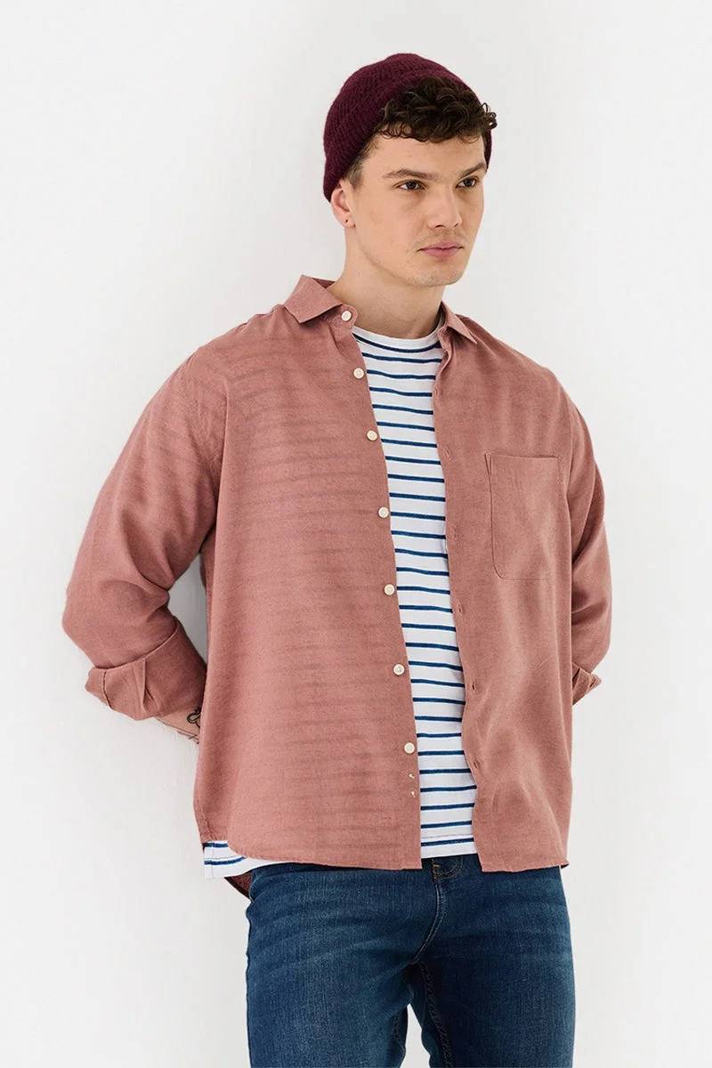 سنيتش قميص كتان بقصة عادية