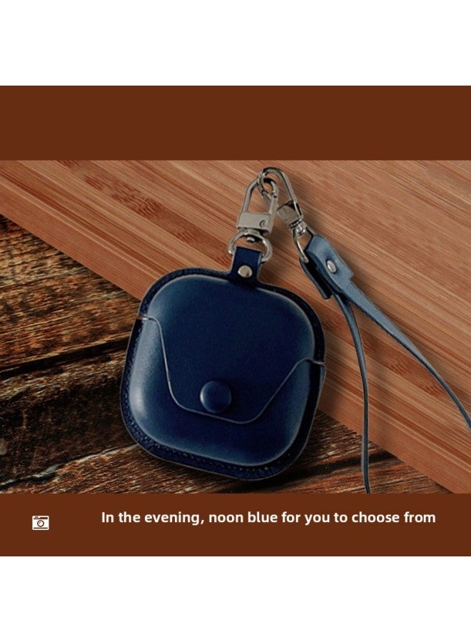 Loquat Peat SoundPEATS Air5 Headphone Protective Case Peat Air4 Headphone Case Air4pro Protective Case-color:Red Leather Case 【including Long Hanging Neck Rope】-Model:Peat SoundPEATS Air4 - Image 4