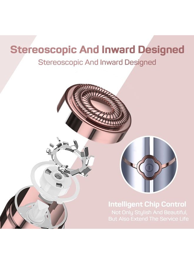 gurelax Facial Hair Removal for Women, GURELAX Hair Remover for Face, Painless Hair Removal Device, Face Shavers for Chin Upper Lip -Included 4 x Replacement Heads - Image 4