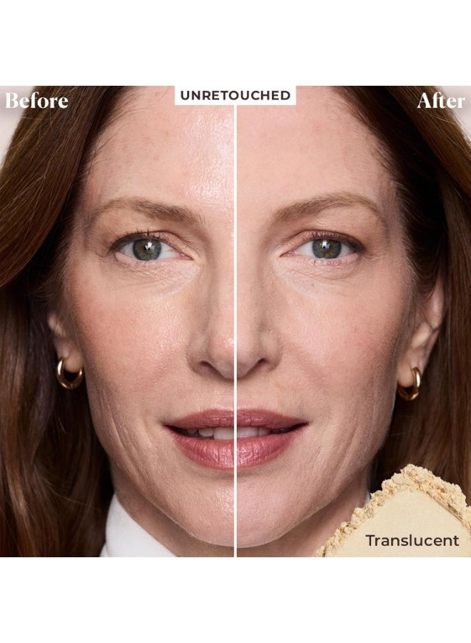لورا مارسيه بودرة تثبيت سائبة شبه شفافة، تحكم في اللمعان لمدة 24 ساعة، لمسة نهائية ناعمة غير لامعة، غنية بفيتامينات C + E، تدوم طويلا، للبشرة العادية الى الدهنية، 4 درجات لجميع درجات البشرة تقريبًا - Image 5