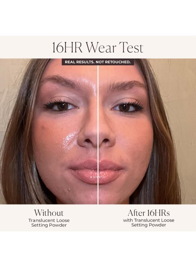 لورا مارسيه بودرة تثبيت سائبة شبه شفافة، تحكم في اللمعان لمدة 24 ساعة، لمسة نهائية ناعمة غير لامعة، غنية بفيتامينات C + E، تدوم طويلا، للبشرة العادية الى الدهنية، 4 درجات لجميع درجات البشرة تقريبًا - Image 4